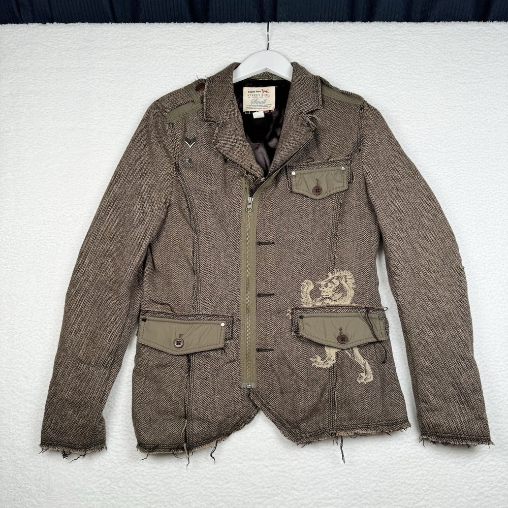 Vintage Triple Five Soul Wool Blazer Jacket Brown - Women's Small